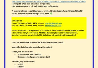 Fura 75-årsmiddag Fällforsåns Bygdegård 2021-09-25