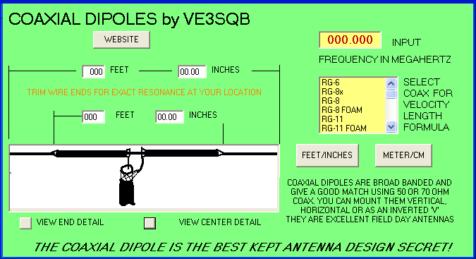 coaxialdipoler ve3sqb program